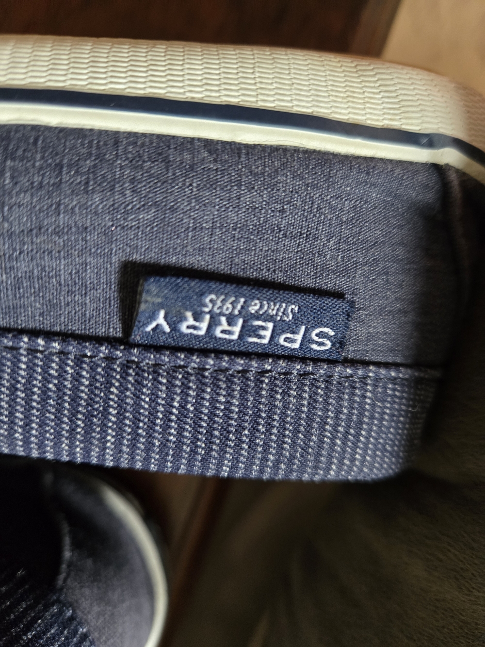 Sperry Light Navy Canvas Boat Shoes with Leather Laces - Picture 5 of 5
